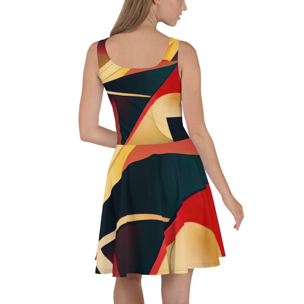 DMV 2079 Abstract Art Skater Dress