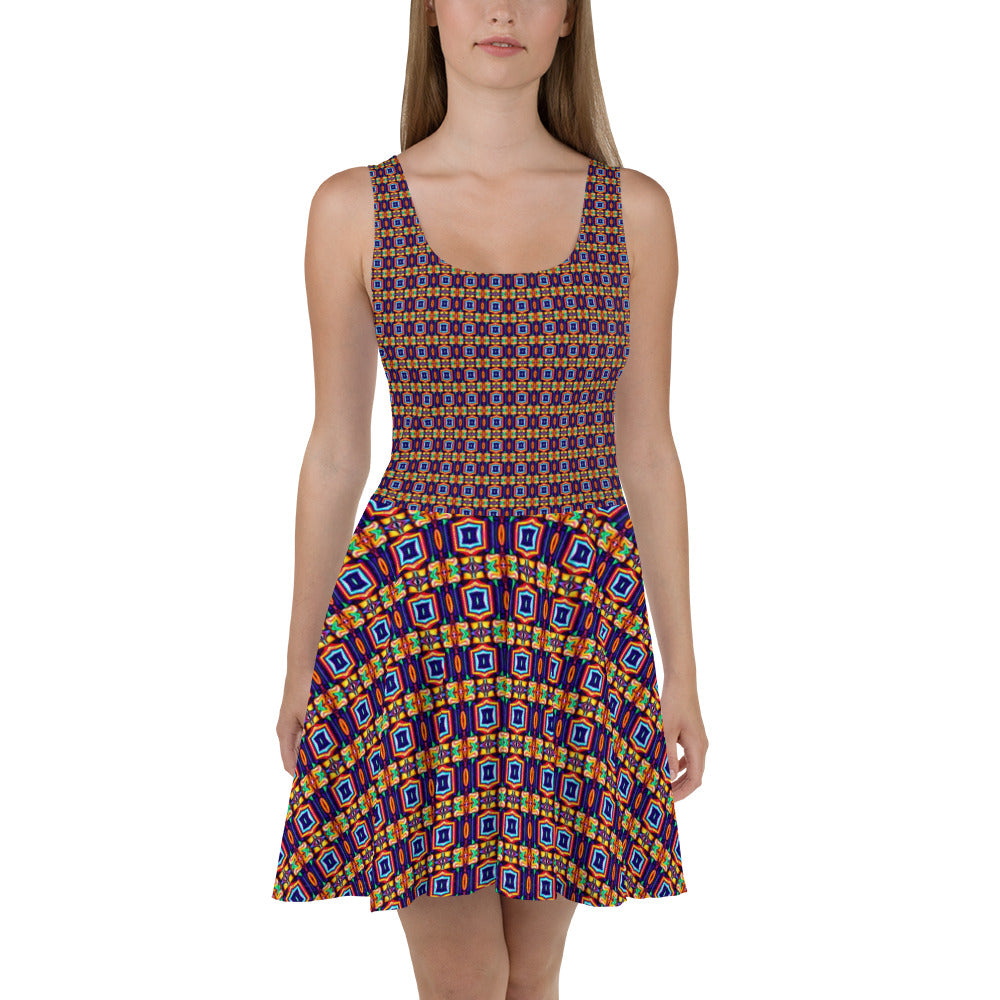 DMV 0041 Chic Boho Skater Dress