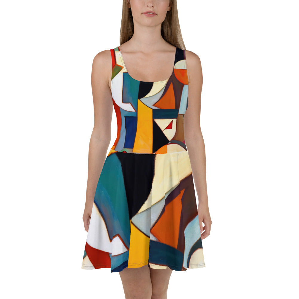 DMV 0025 Abstract Art Skater Dress