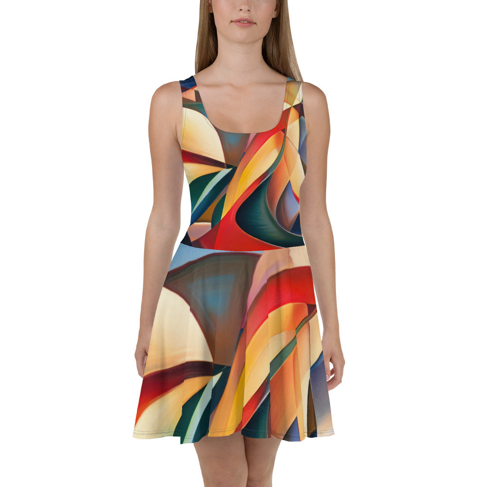 DMV 0015 Abstract Art Skater Dress