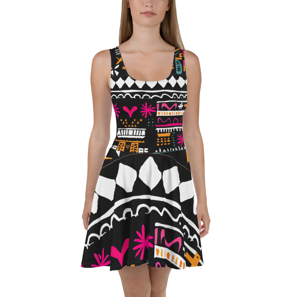 DMV 0011 Boho Skater Dress