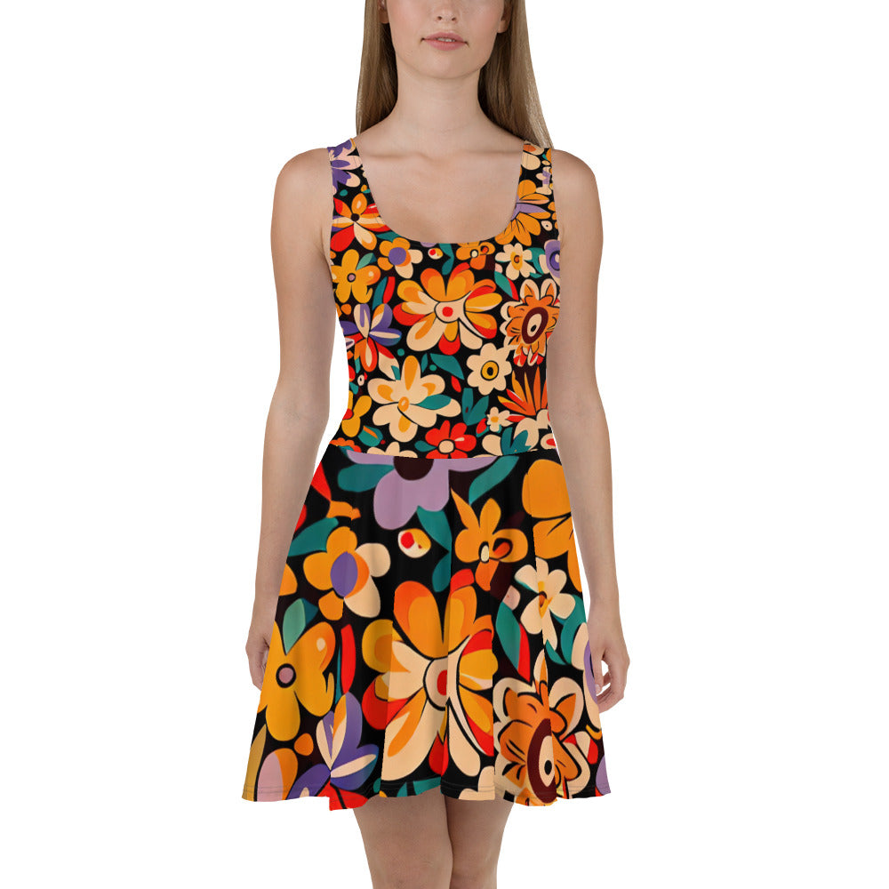 DMV 0029 Floral Skater Dress