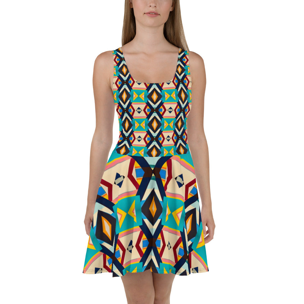 DMV 0111 Classic Boho Skater Dress