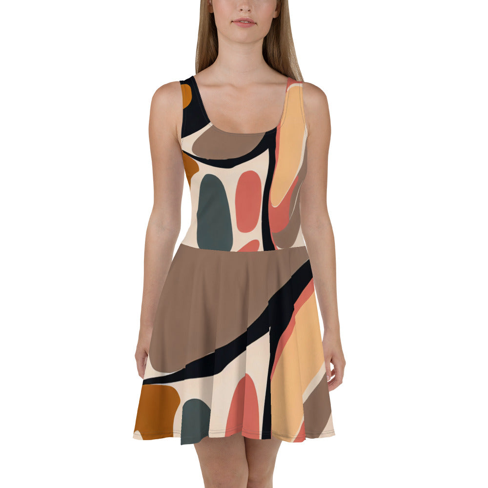 DMV 0121 Abstract Art Skater Dress