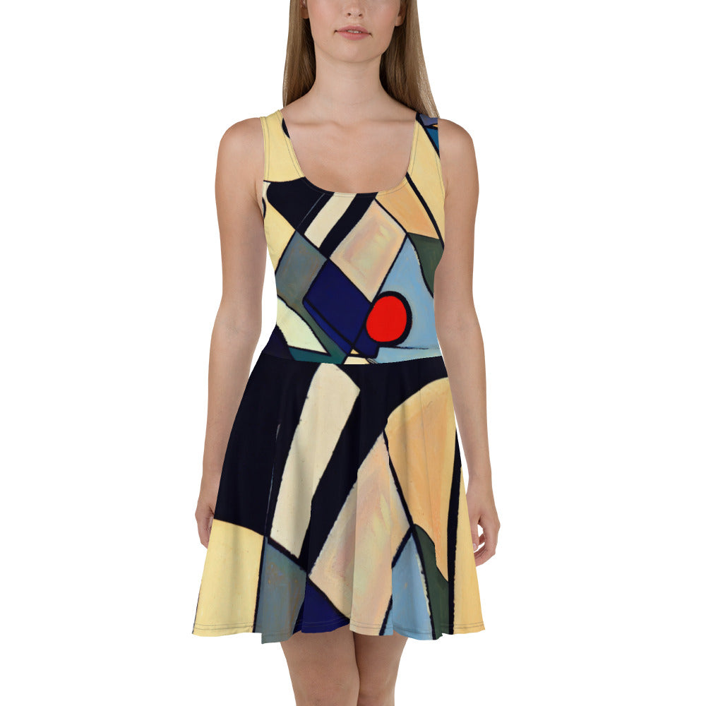 DMV 0234 Abstract Art Skater Dress