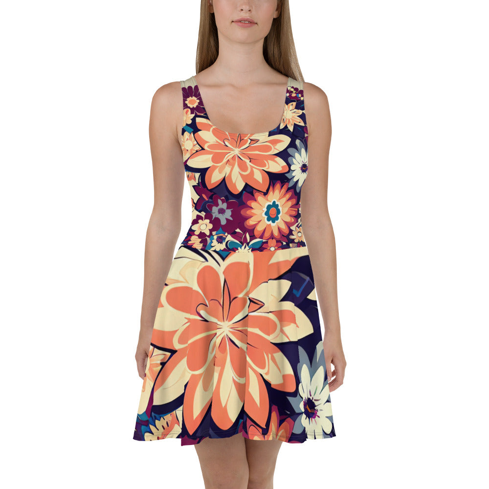 DMV 0253 Floral Skater Dress