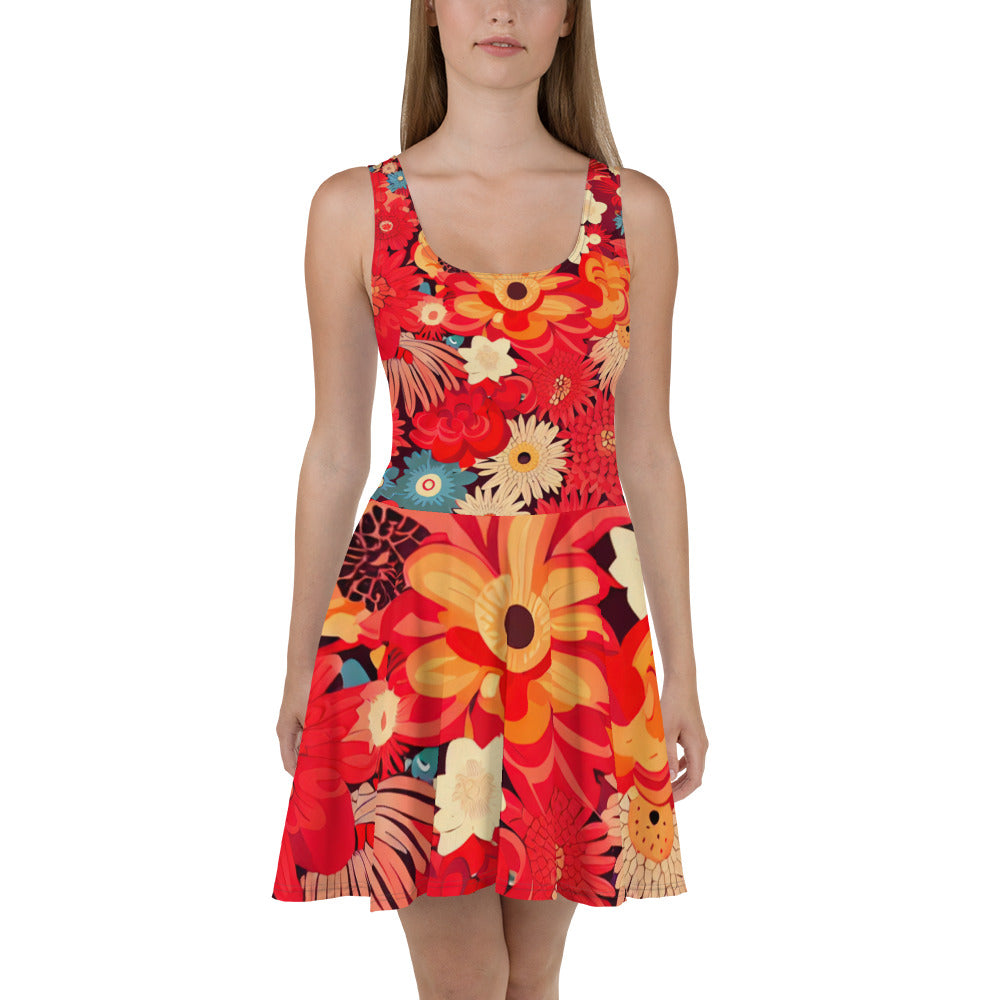 DMV 0105 Floral Skater Dress