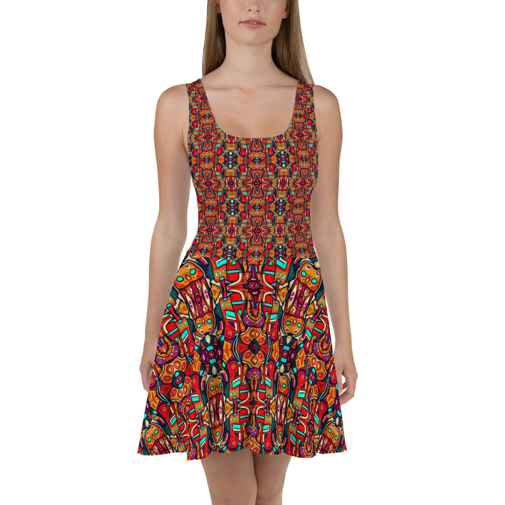 DMV 0110 Psy Artsy Skater Dress