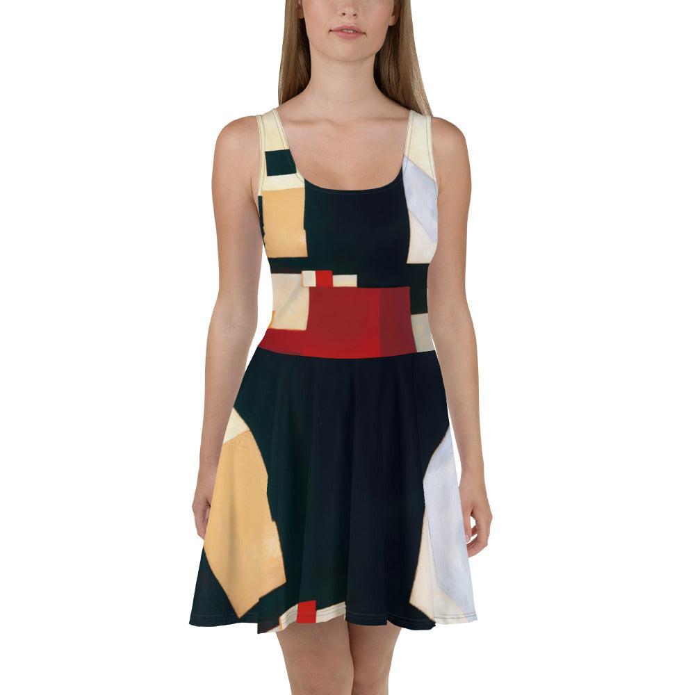 DMV 0223 Abstract Art Skater Dress