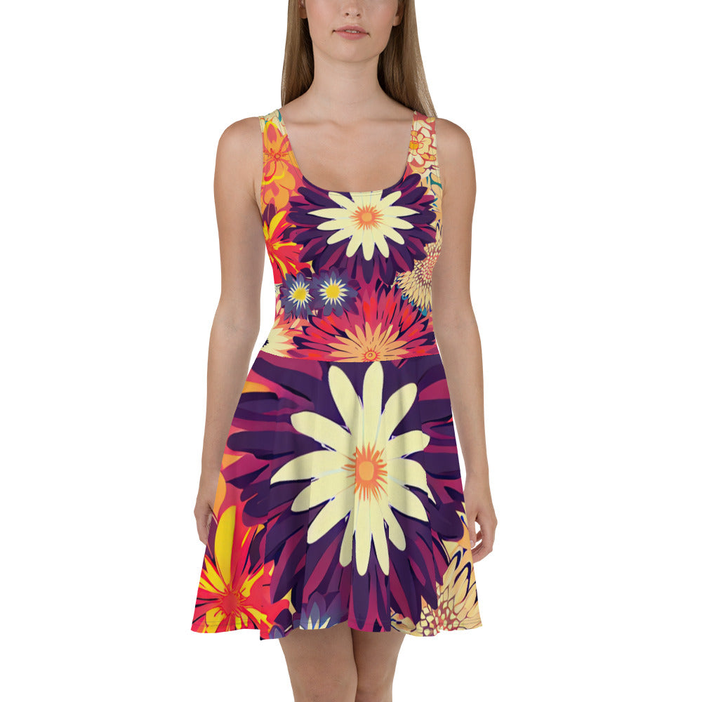 DMV 0097 Floral Skater Dress