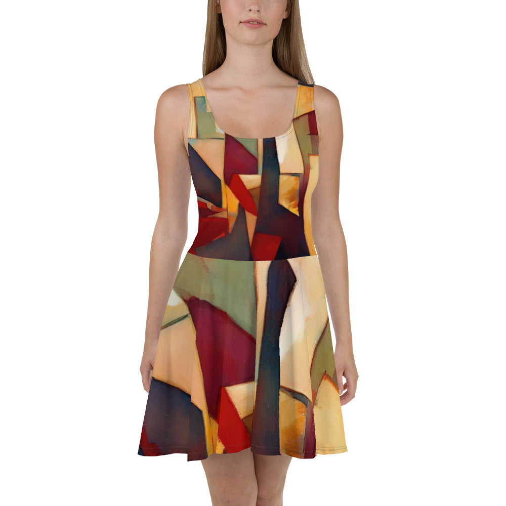 DMV 0251 Abstract Art Skater Dress