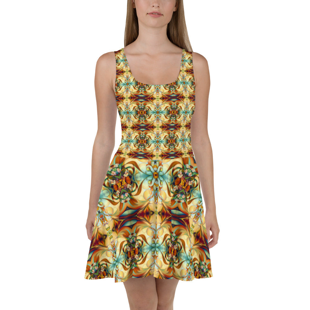 DMV 0123 Chic Boho Skater Dress