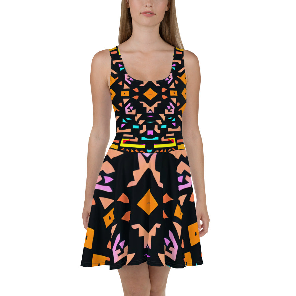 DMV 0147 Boho Skater Dress