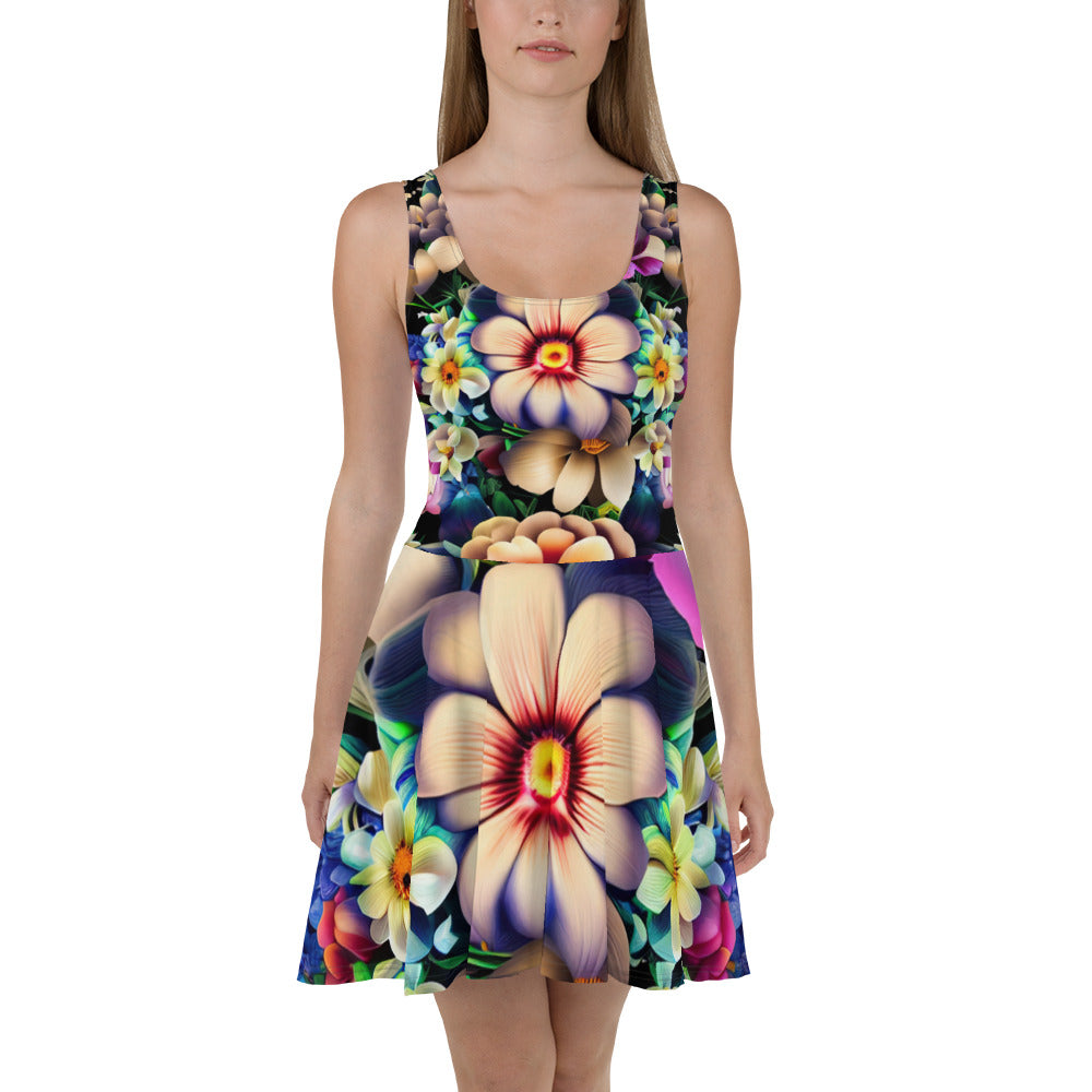 DMV 0206 Floral Skater Dress