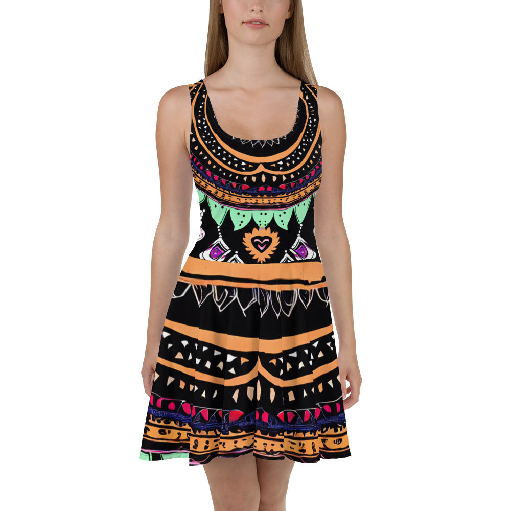 DMV 0180 Boho Skater Dress