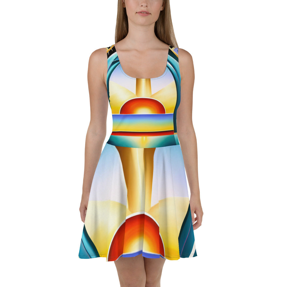 DMV 0262 Retro Art Skater Dress