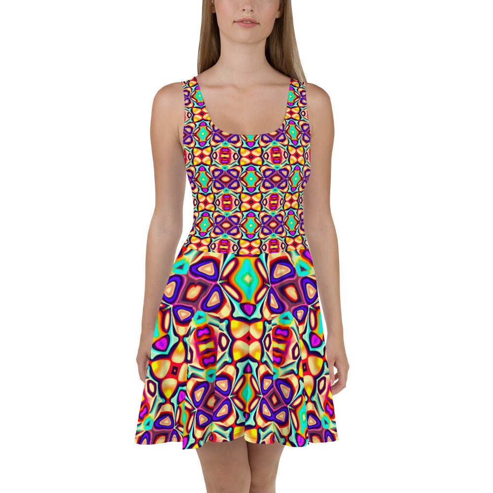 DMV 1357 Psy Artsy Skater Dress