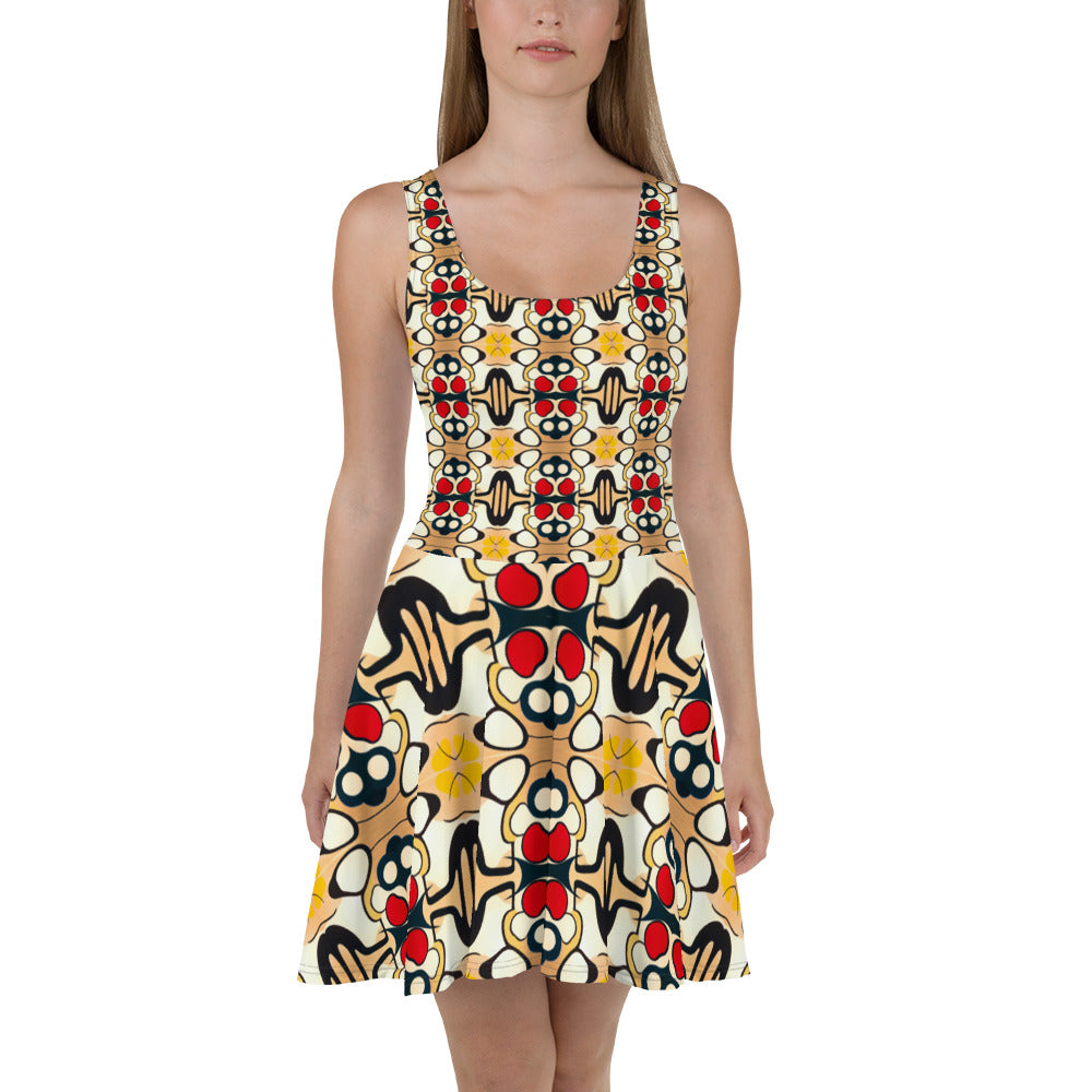 DMV 0204 Vintage Artsy Skater Dress