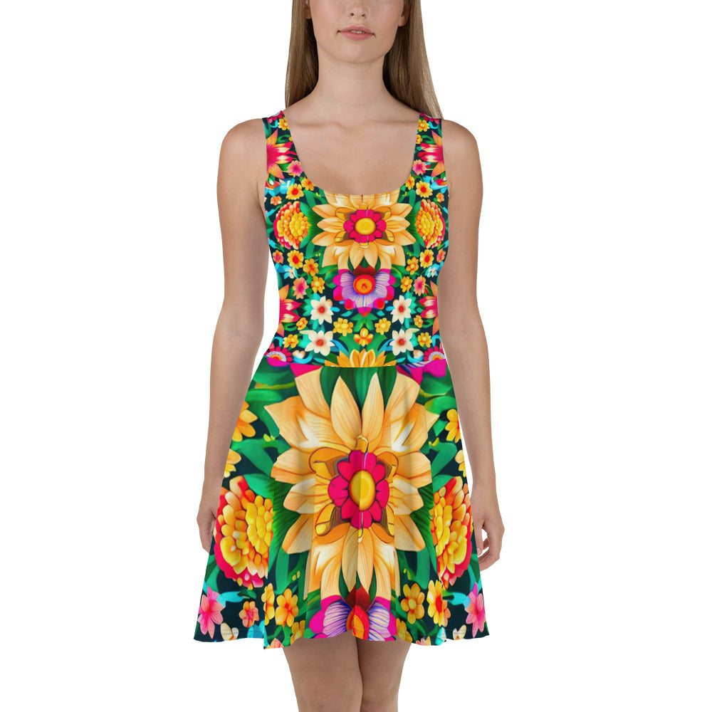 DMV 0193 Floral Skater Dress