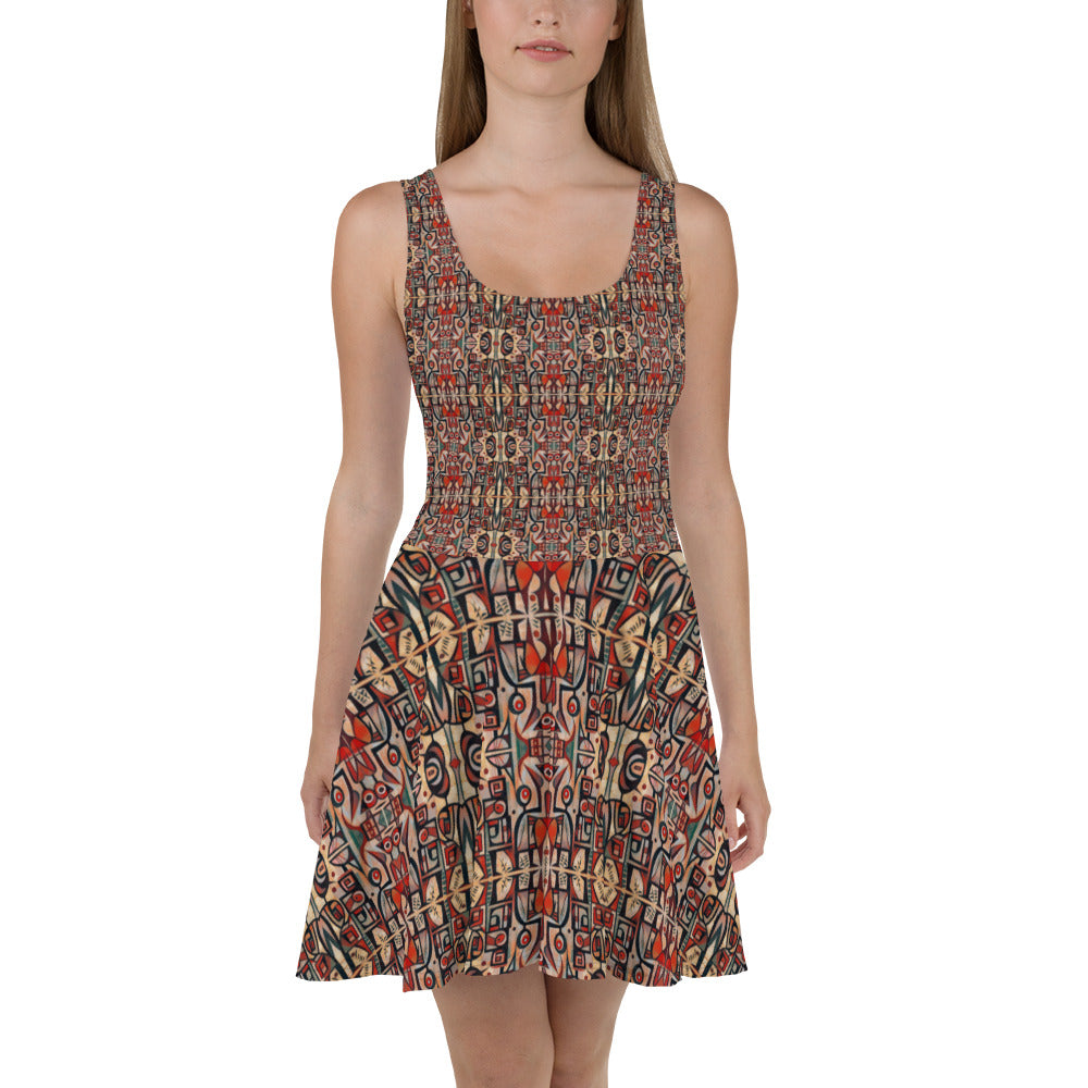 DMV 0201 Classic Boho Skater Dress