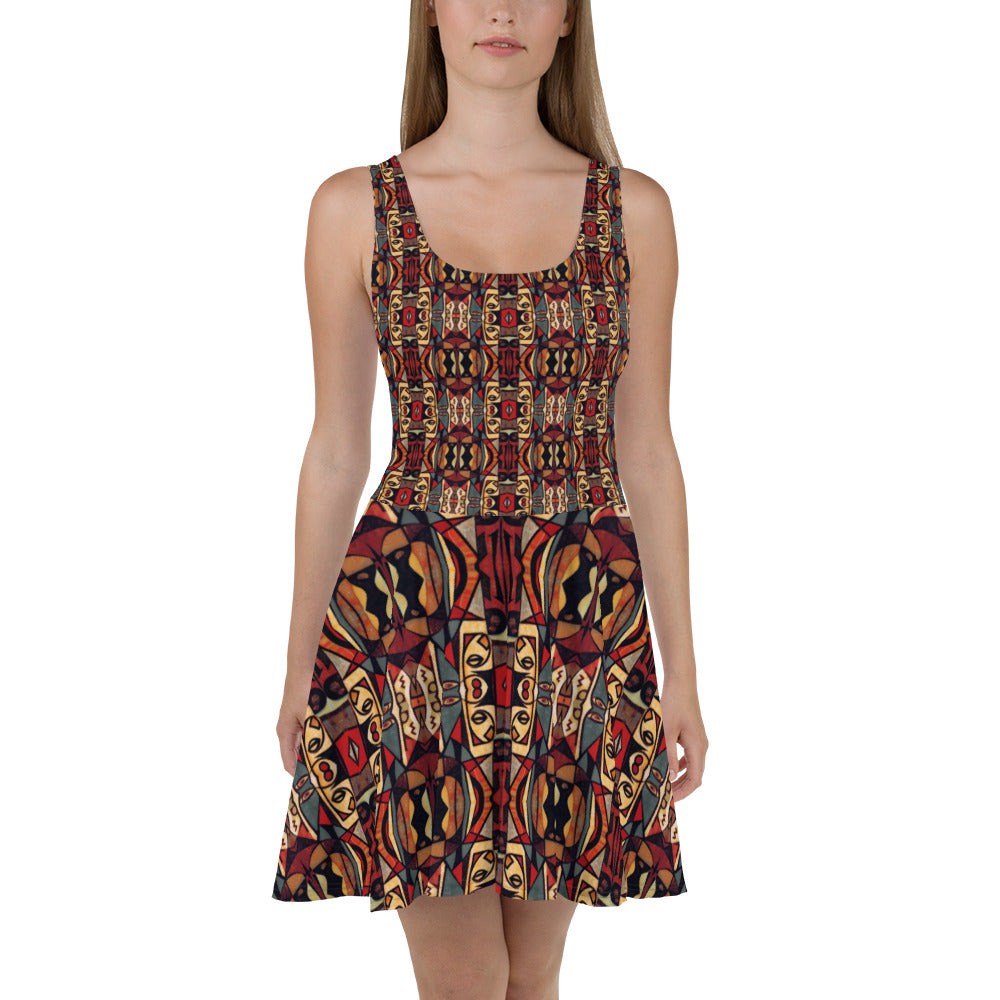 DMV 0174 Classic Boho Skater Dress