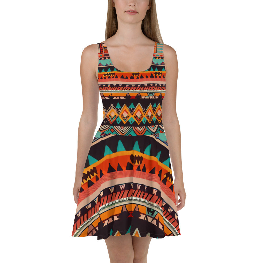 DMV 0415 Boho Skater Dress