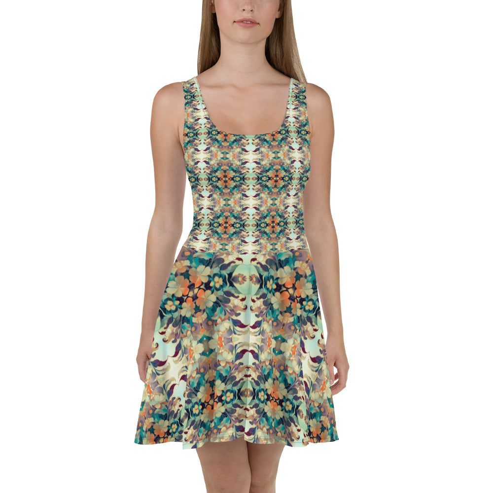 DMV 0408 Chic Boho Skater Dress