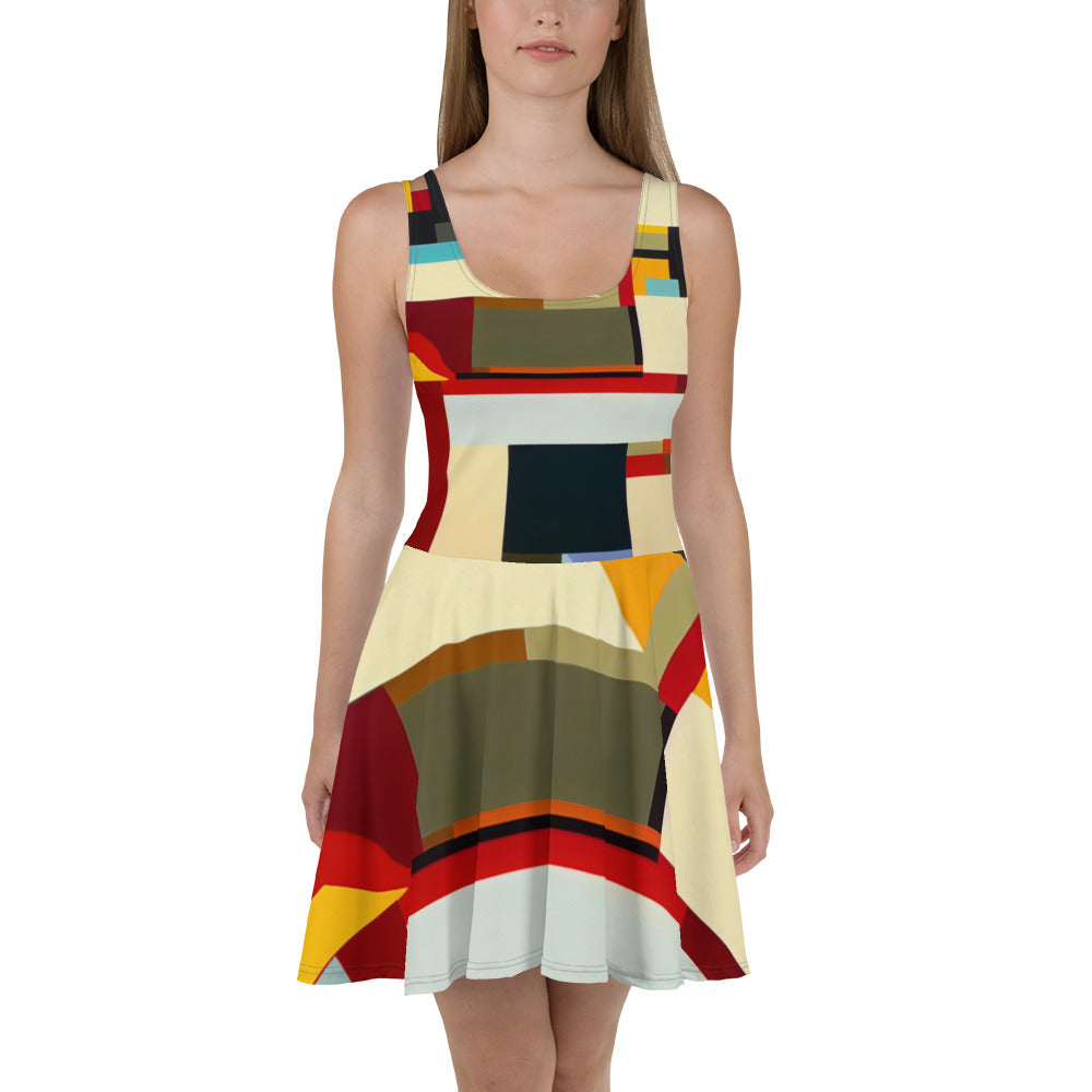 DMV 0182 Abstract Art Skater Dress