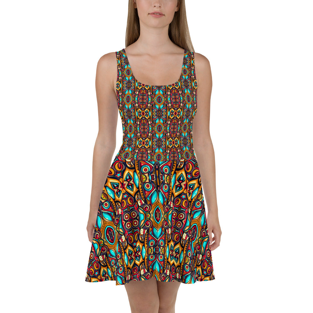 DMV 0426 Psy Artsy Skater Dress