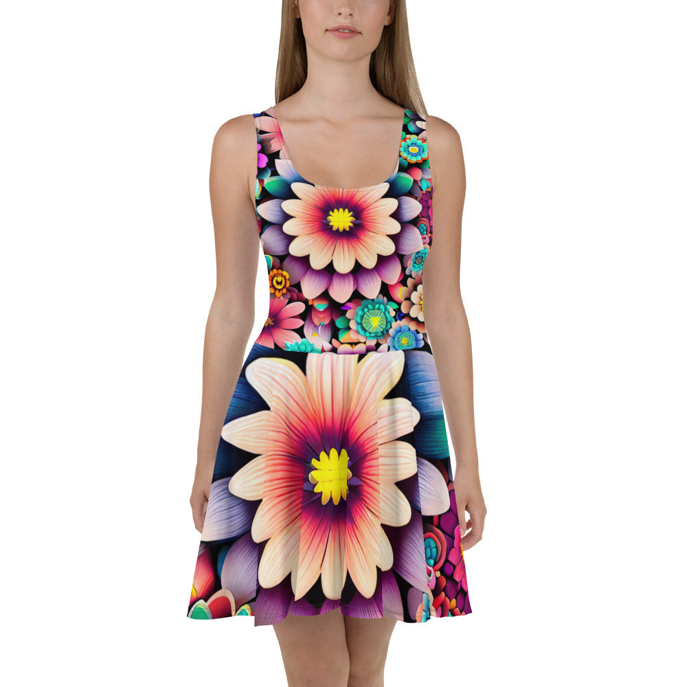 DMV 0515 Floral Skater Dress