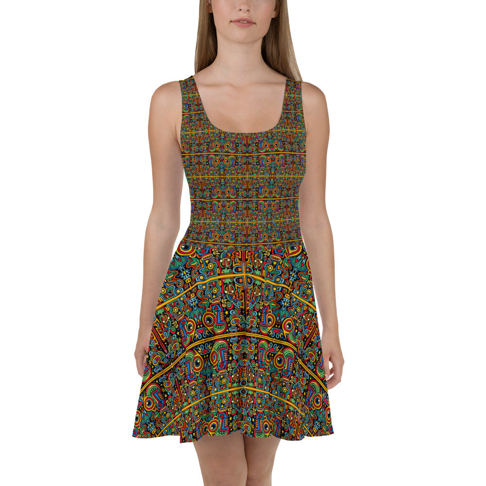 DMV 0631 Psy Artsy Skater Dress