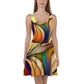 DMV 1276 Abstract Art Skater Dress