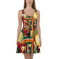 DMV 1193 Retro Art Skater Dress