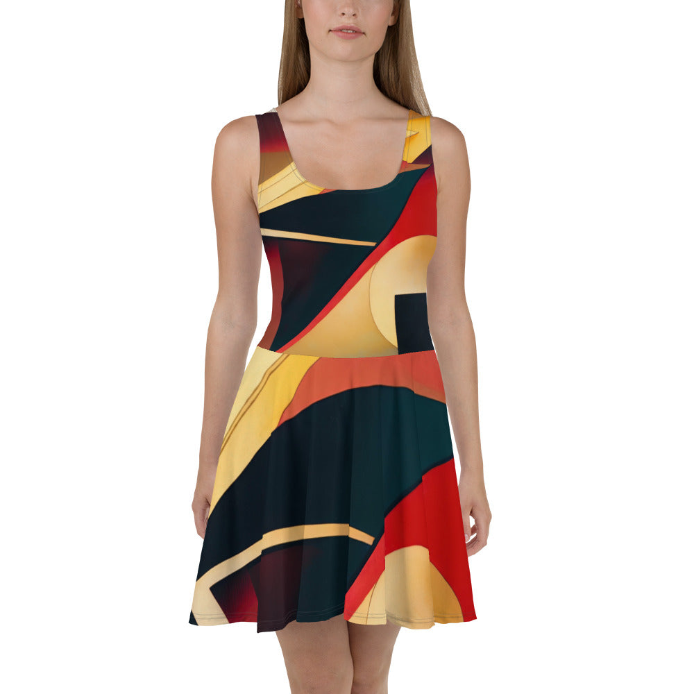 DMV 2079 Abstract Art Skater Dress