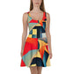 DMV 1617 Abstract Art Skater Dress