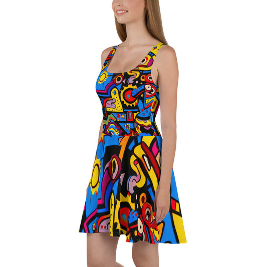 DMV 0235 Psy Art Skater Dress