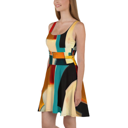 DMV 0282 Abstract Art Skater Dress