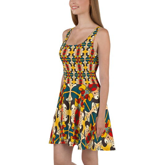 DMV 0281 Vintage Artsy Skater Dress