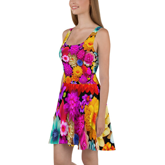 DMV 0238 Floral Skater Dress