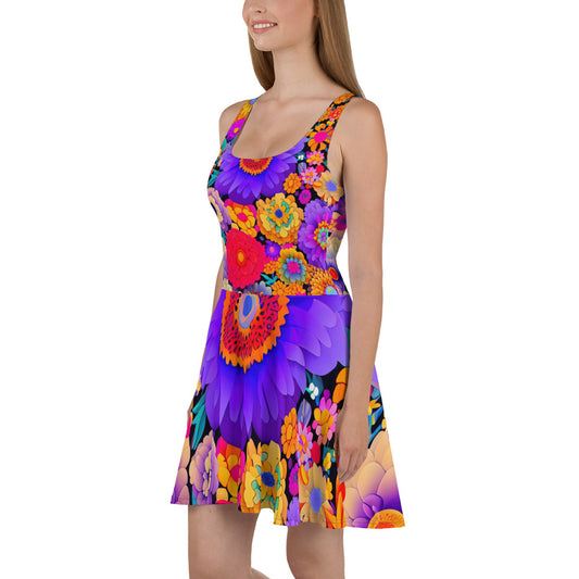 DMV 0220 Floral Skater Dress