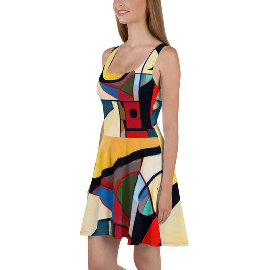 DMV 0209 Abstract Art Skater Dress