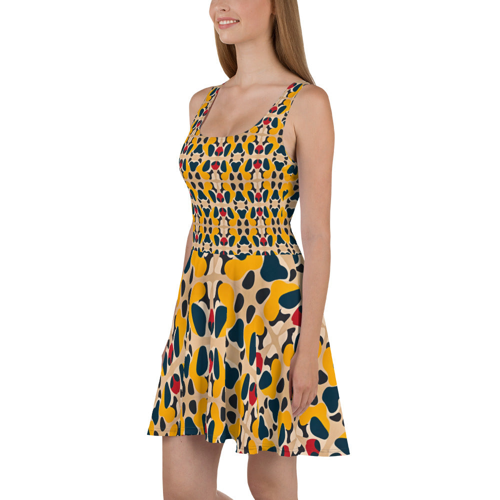 DMV 0236 Vintage Artsy Skater Dress