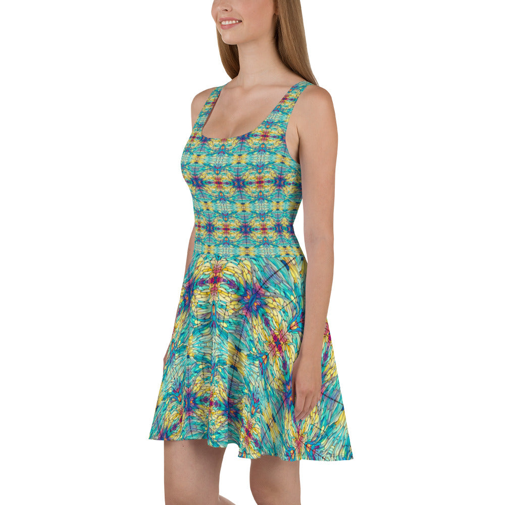 DMV 0231 Chic Boho Skater Dress