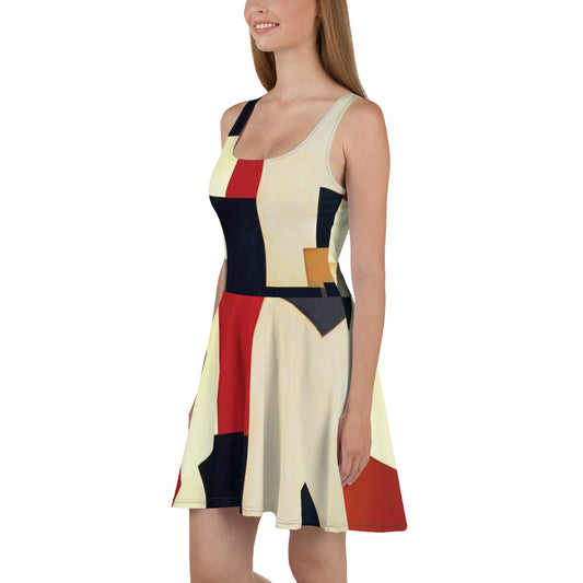 DMV 0212 Abstract Art Skater Dress