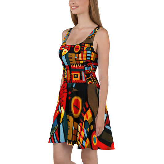 DMV 0233 Psy Art Skater Dress