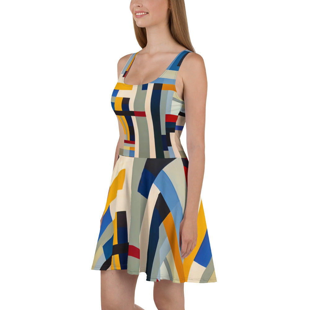 DMV 0072 Abstract Art Skater Dress