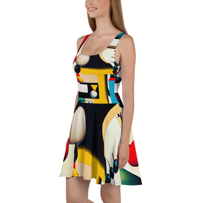 DMV 0055 Retro Art Skater Dress