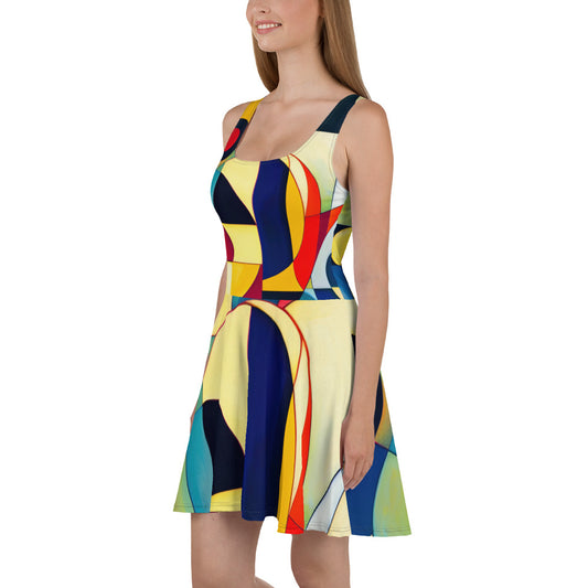 DMV 0024 Abstract Art Skater Dress