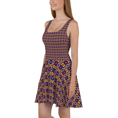 DMV 0041 Chic Boho Skater Dress