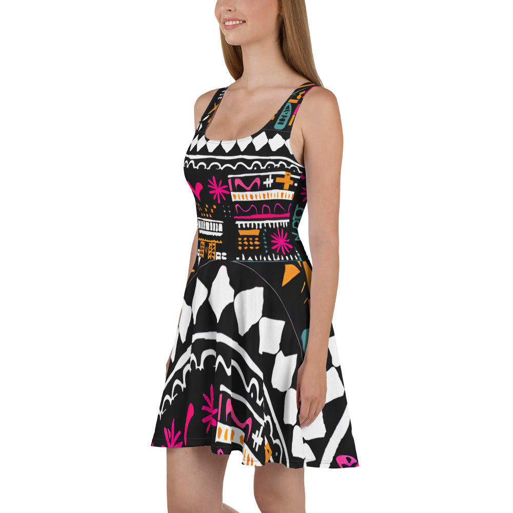 DMV 0011 Boho Skater Dress